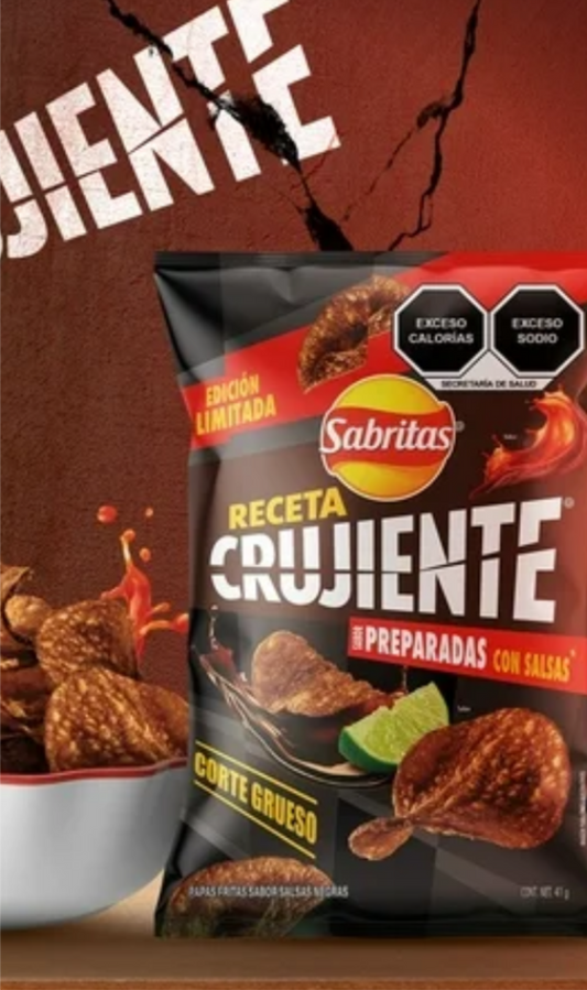 Sabritas receta crujiente “Salsas Negras”