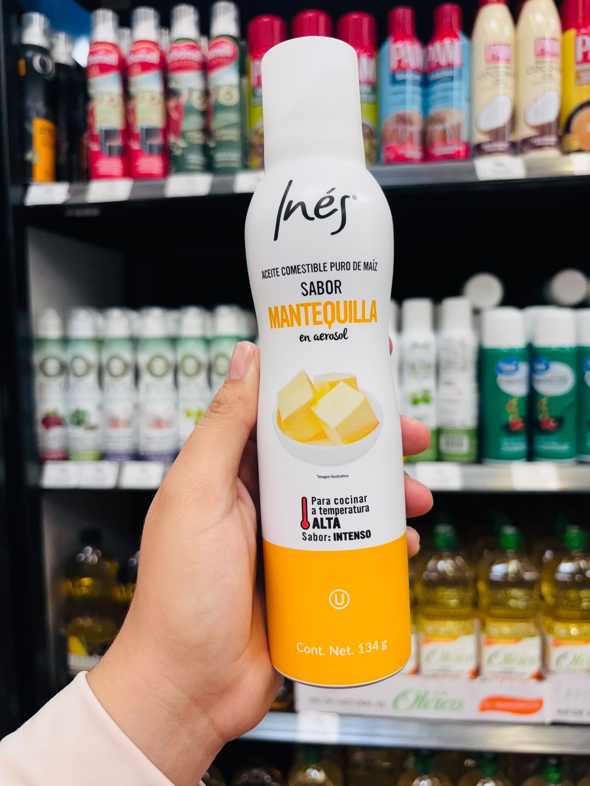 Inés Aceite de Maíz Sabor Mantequilla en Aerosol