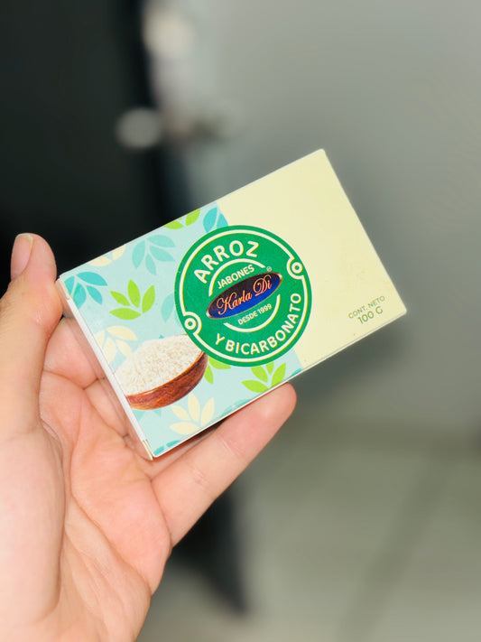 Jabón 🌾 arroz y bicarbonato