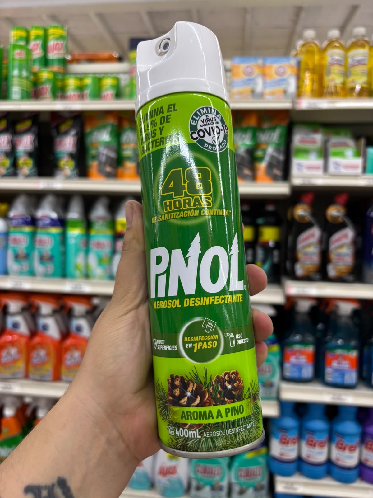 Aerosol desinfectante aroma a pino 🌲 “pinol”