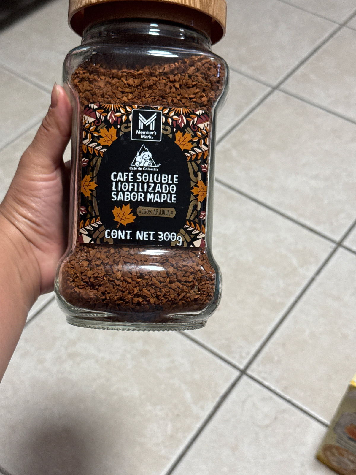 Café soluble liofilizado sabor maple