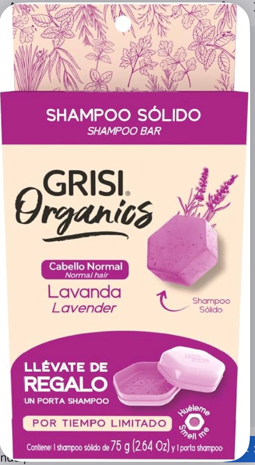 Grisi orgánica shampoo sólido
