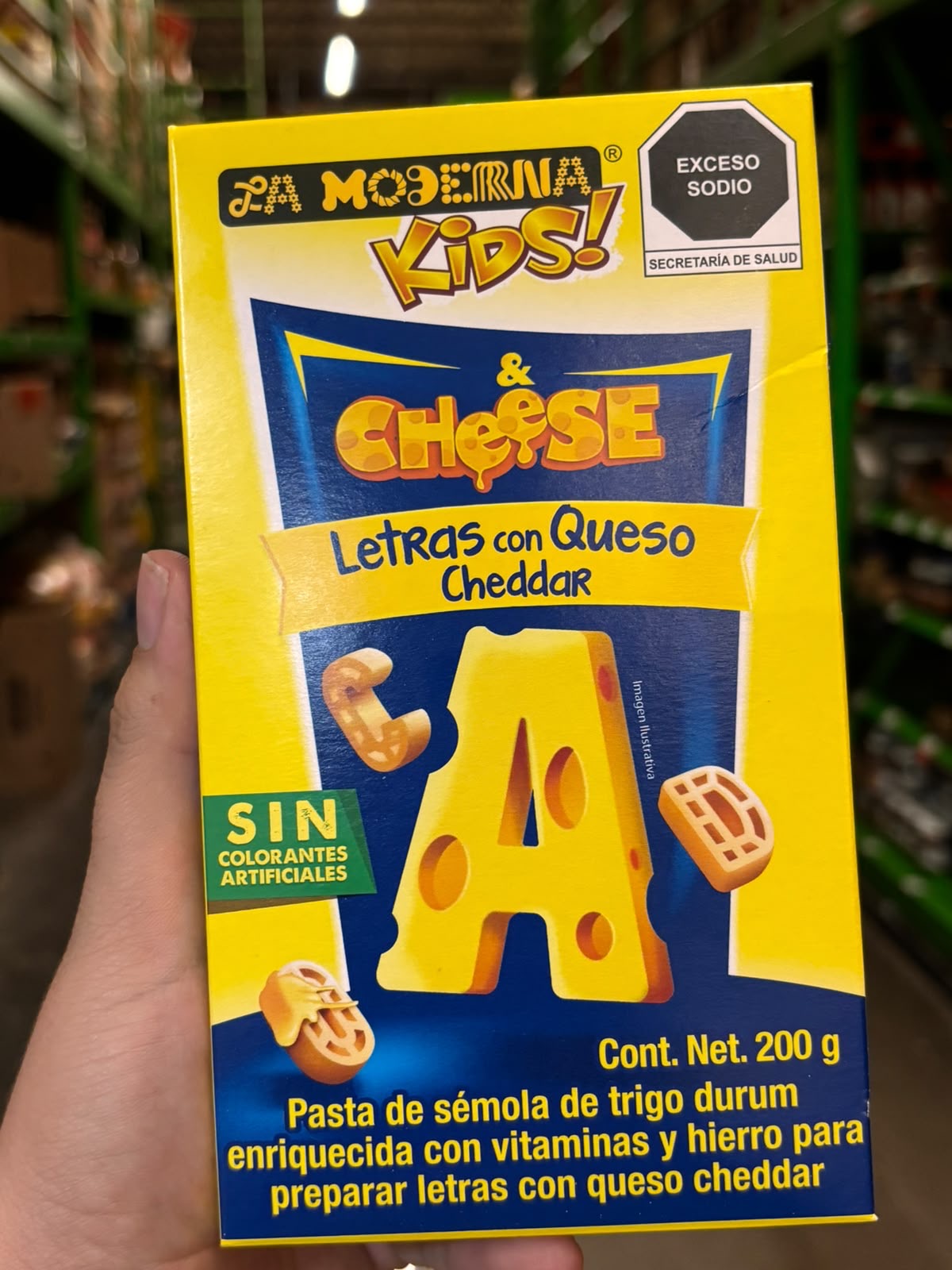 La Moderna Kids Letras con Queso Cheddar