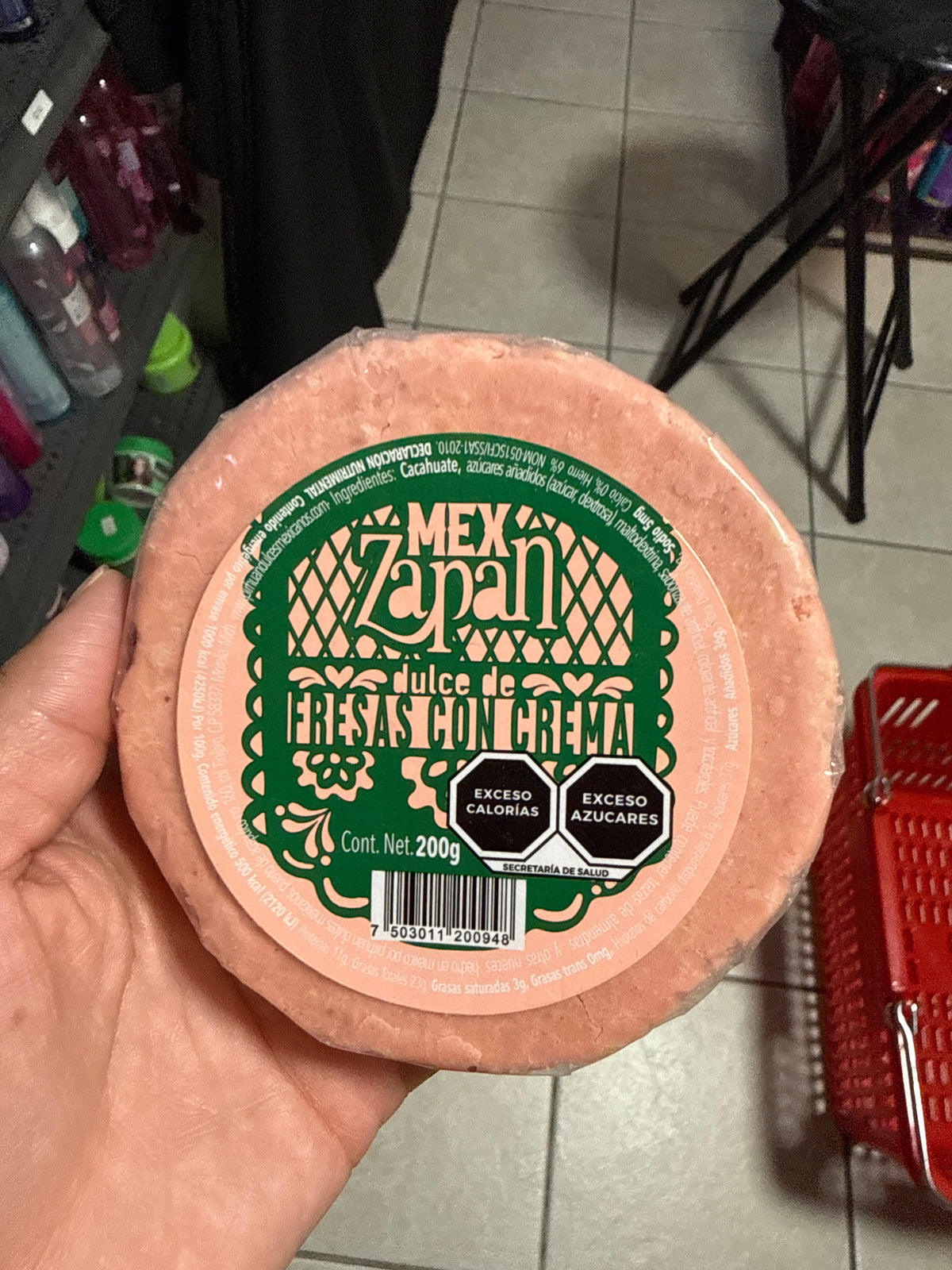 Mazapán mexicano fresas con crema