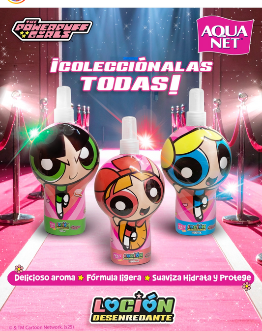 Loción desenredante 💗CHICAS SÚPER PODEROSAS “Aquanetkids”