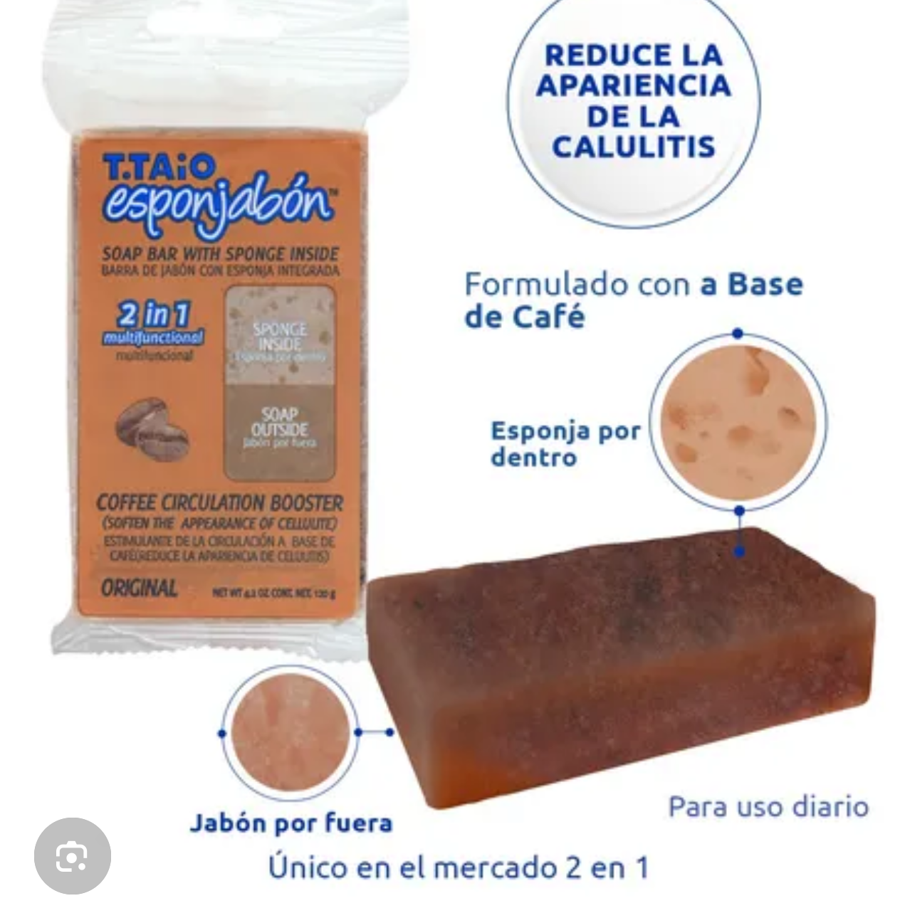 Esponjabon Cafe Exfoliante T.TaiO