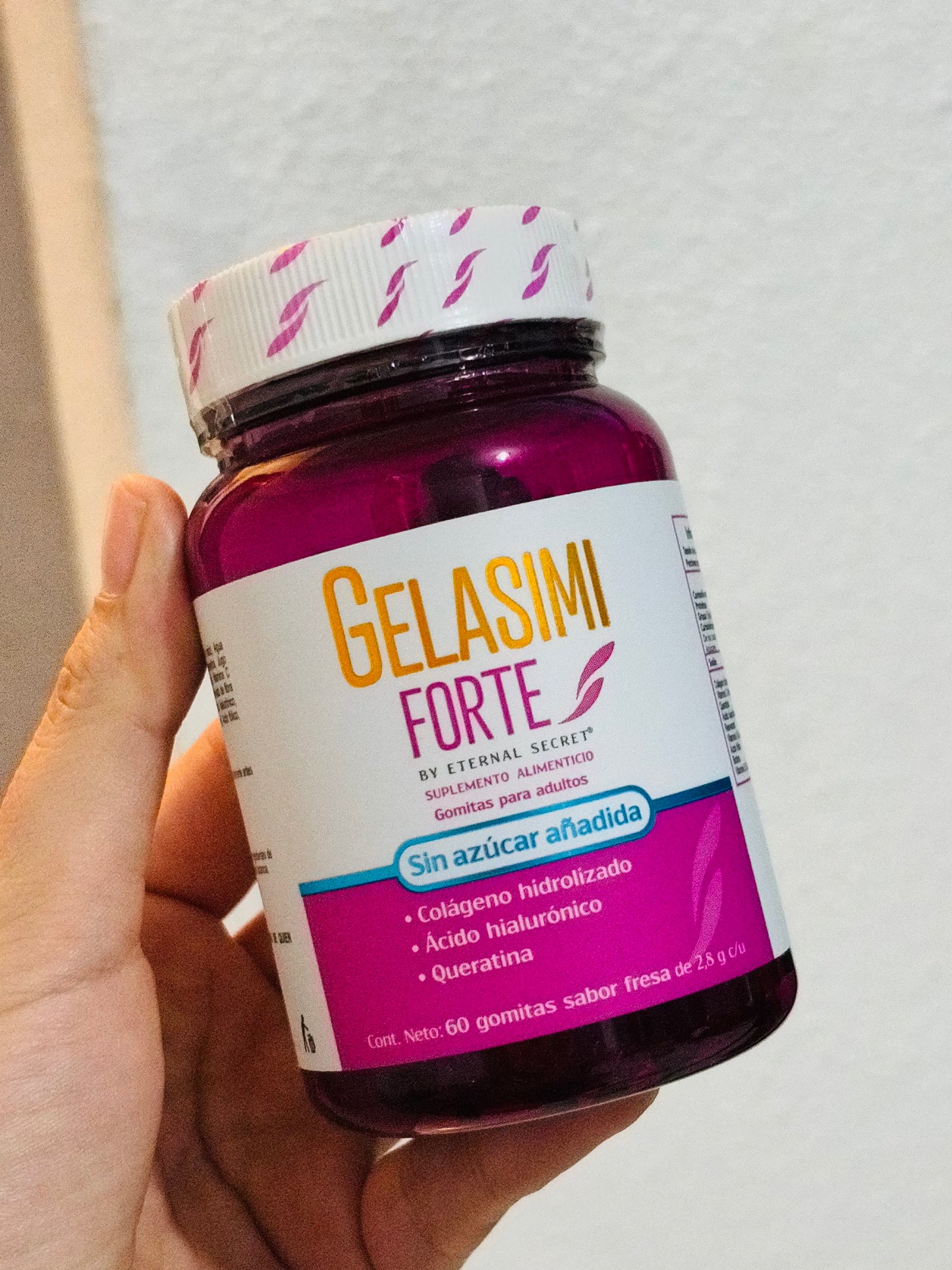 Gelasimi Forte gomitas (60 gomitas) Colágeno hidrolizado Acido hialuronico y Queratina