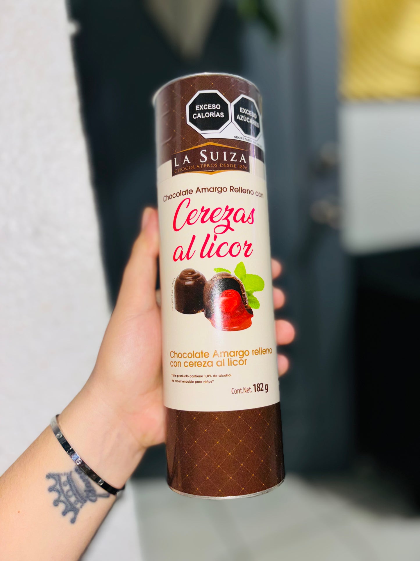 Chocolate con Cerezas 🍒 al licor
