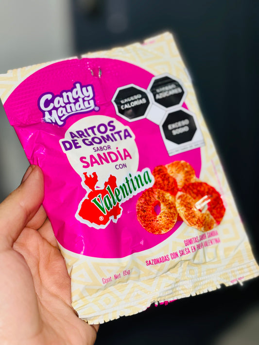 Aritos de gomitas Sandía/valentina 🍉🌶️