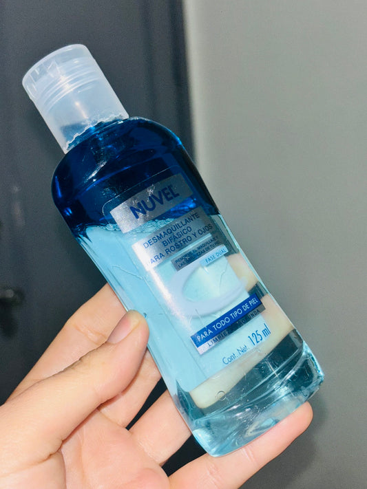 Desmaquillante bifásico rostro y ojos “Nuvel”
