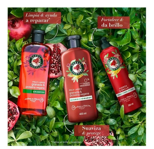 Set Herbal essences Granada & Proteina Vegana