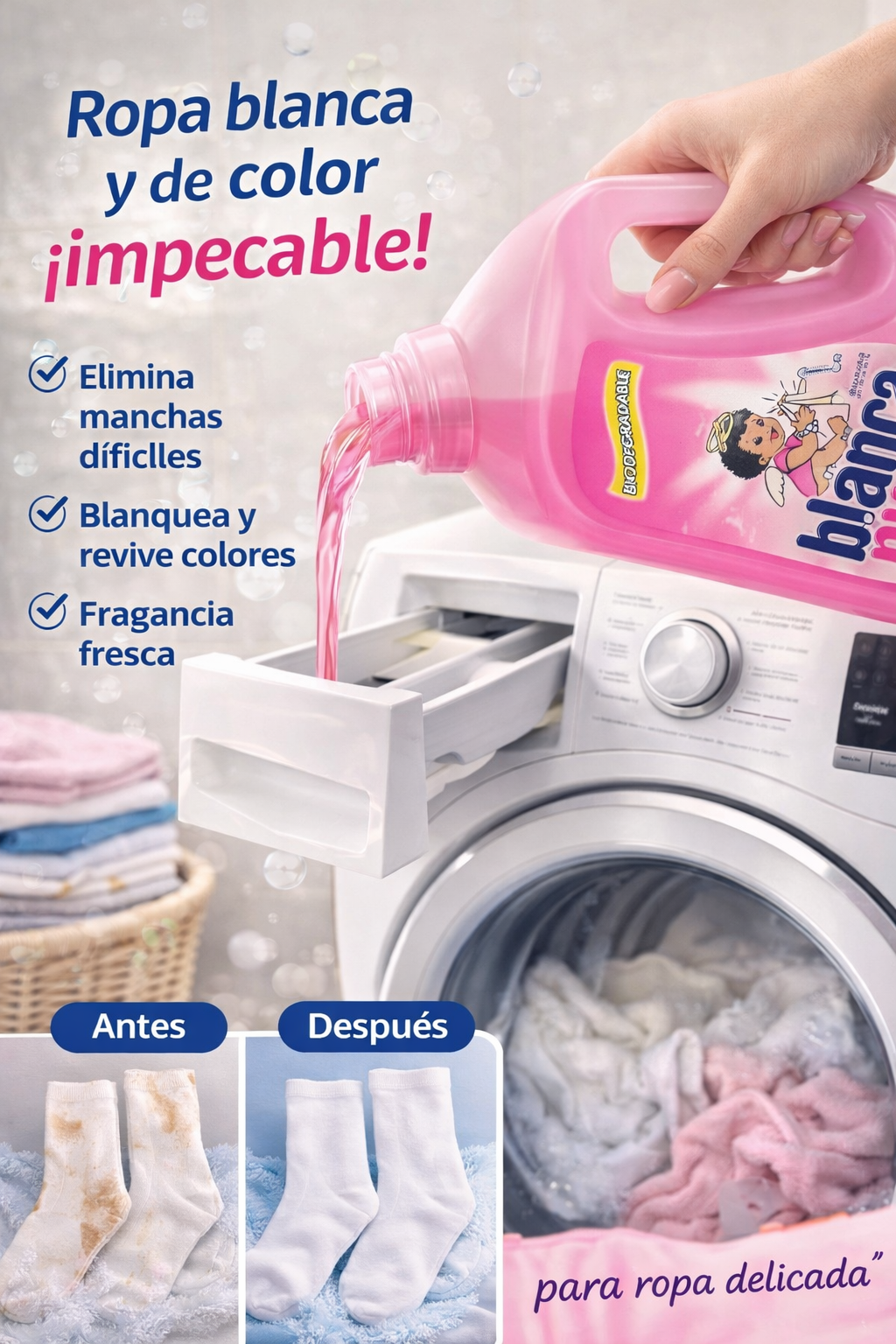 Detergente líquido de lavandería Blanca Nieves 🫧🧺
