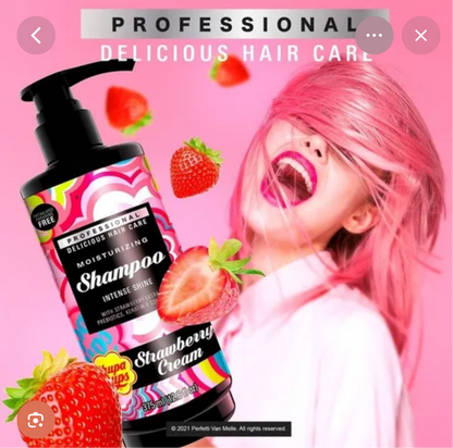 Shampoo fresas 🍓 con crema “Chupa chups”