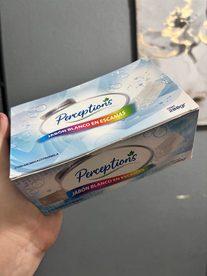 Jabón blanco 🫧 en escamas “ Perceptions” 🌿