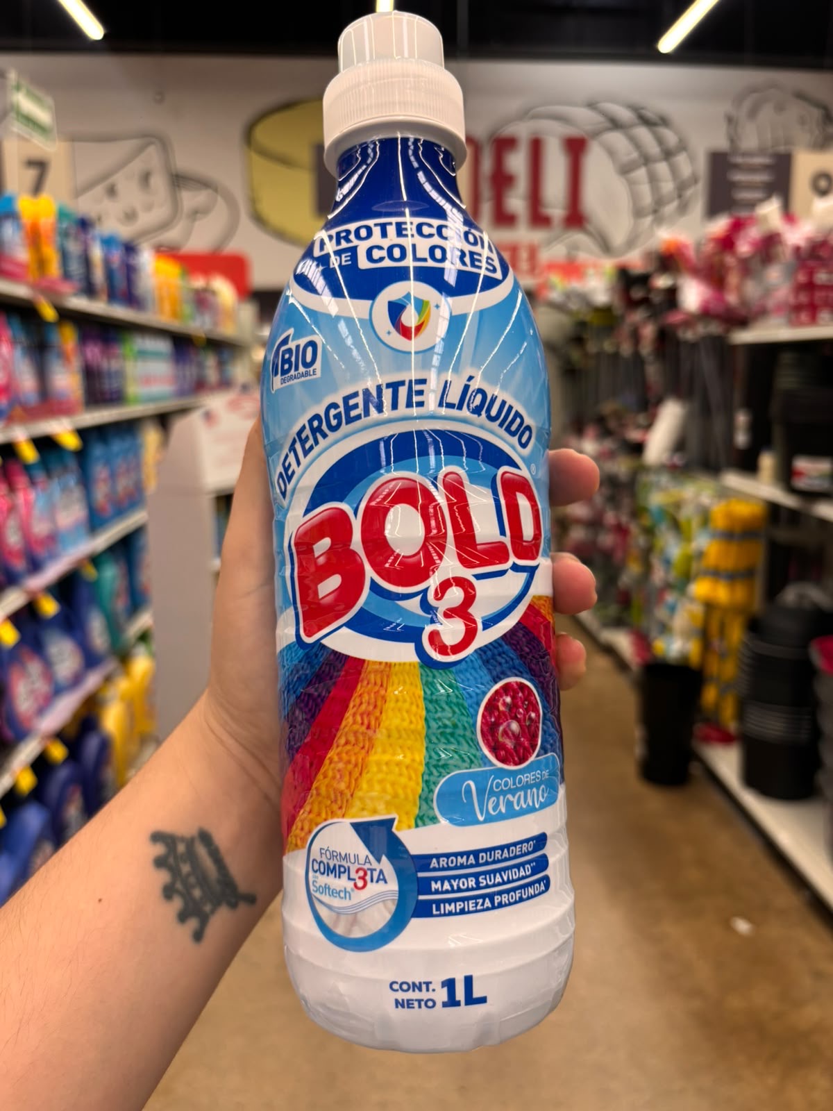 Bold 3 Detergente Líquido aroma colores de verano
