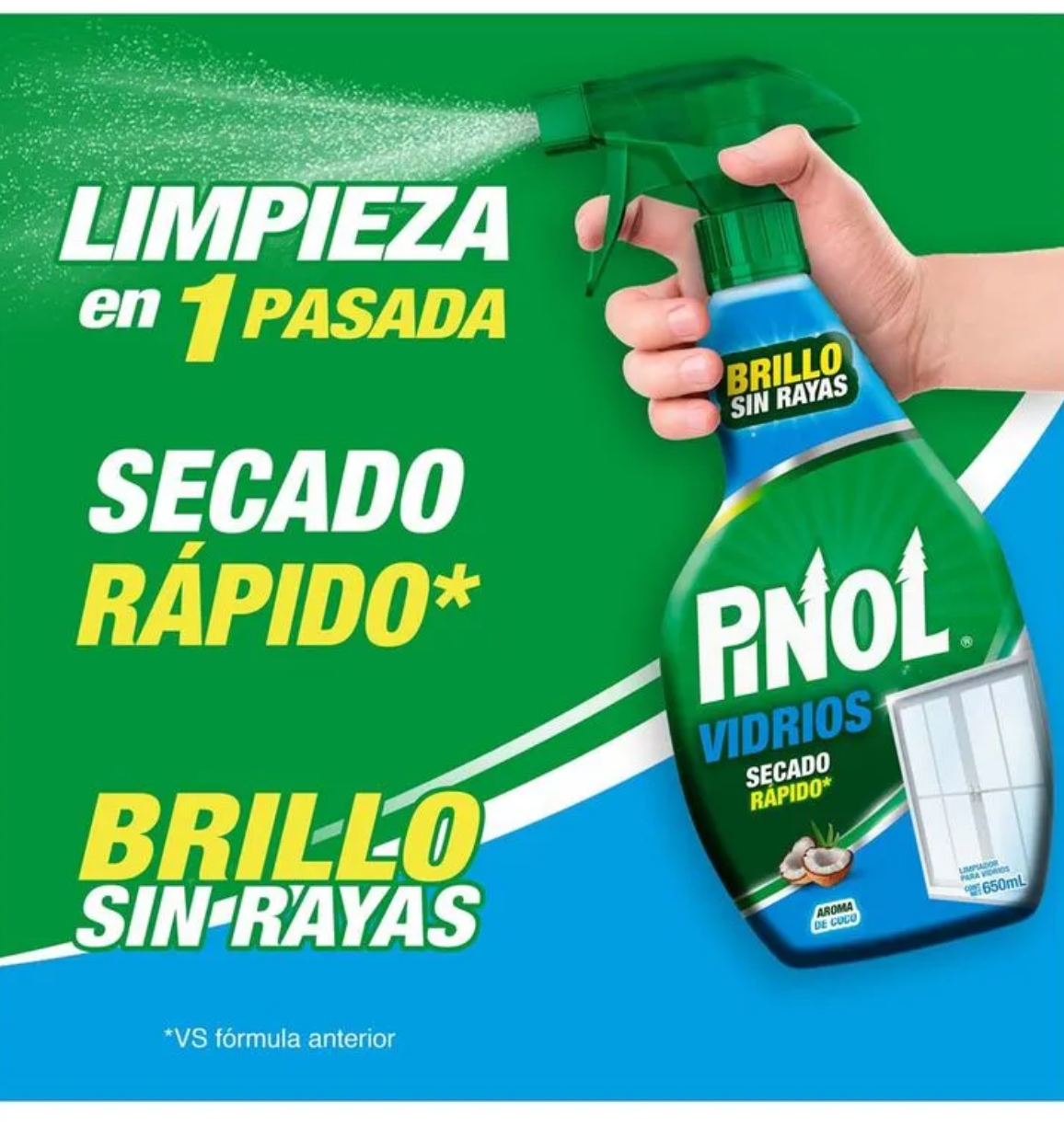 Limpiador Pinol Vidrios aroma de Coco 🥥