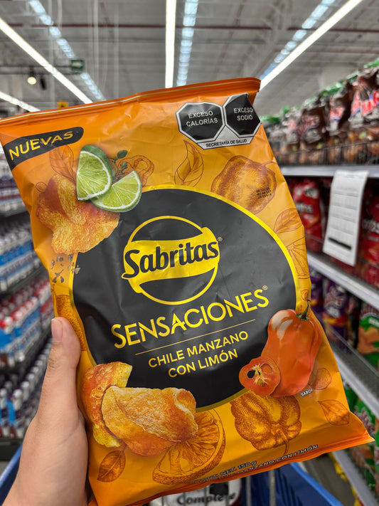 Sabritas sensaciones chile manzano con limón 🍋‍🟩