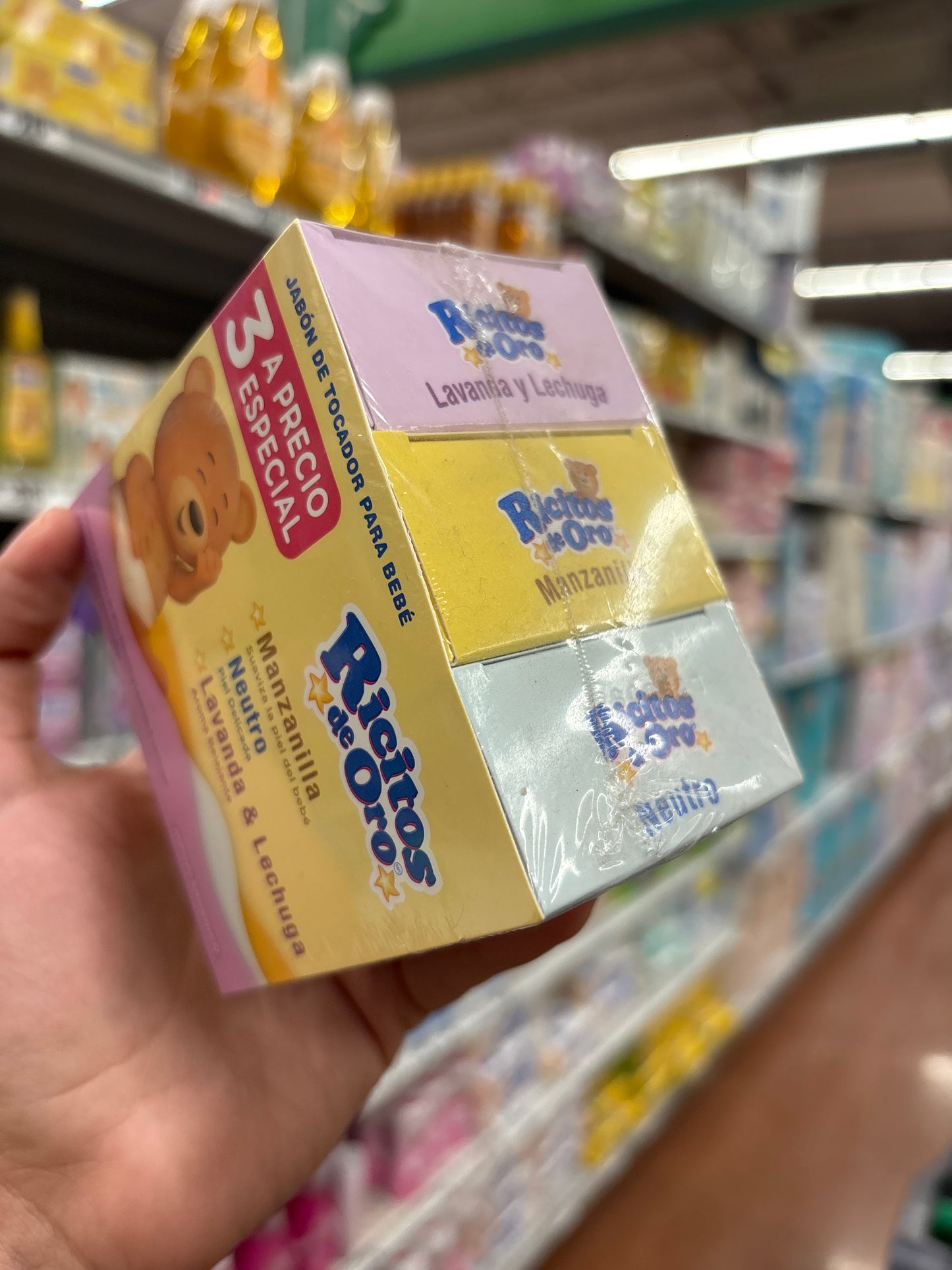 Jabón de tocador Ricitos de Oro 3 pzas