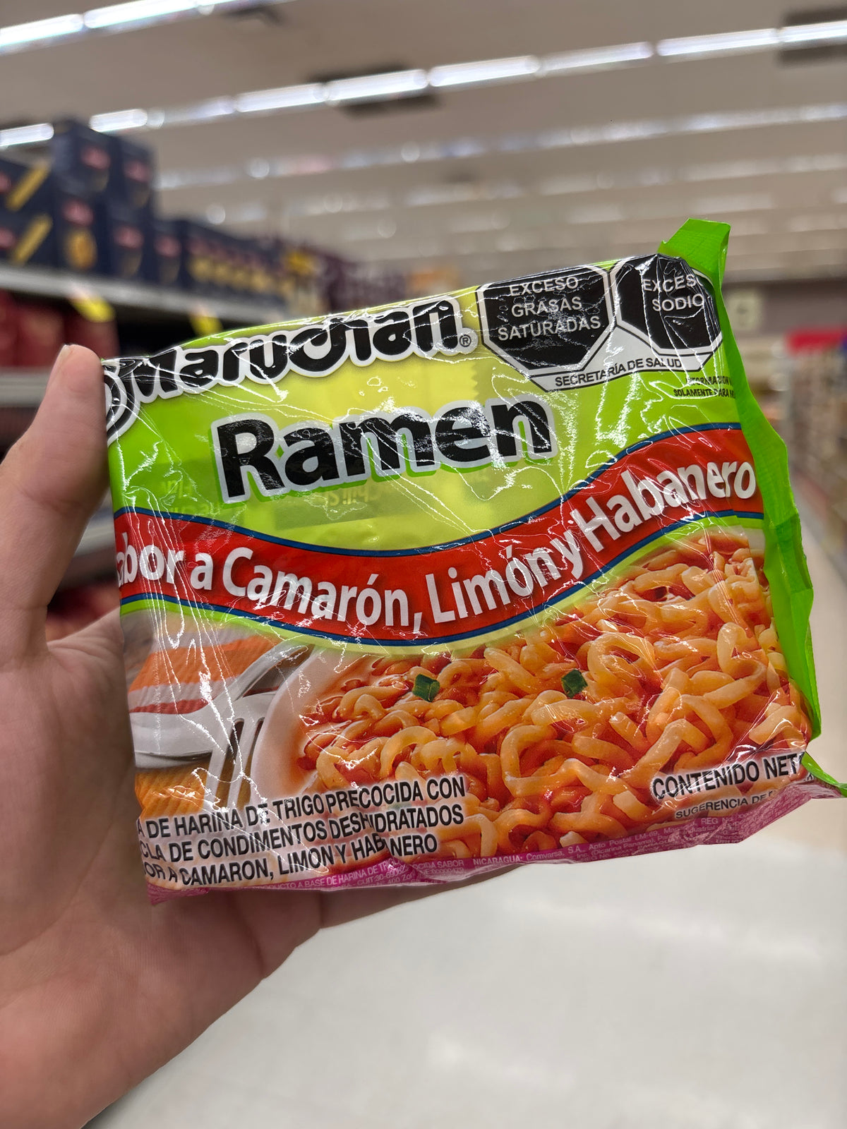 Maruchan Ramen Camaron, limon y habanero