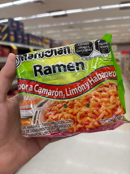 Maruchan Ramen Camaron, limon y habanero