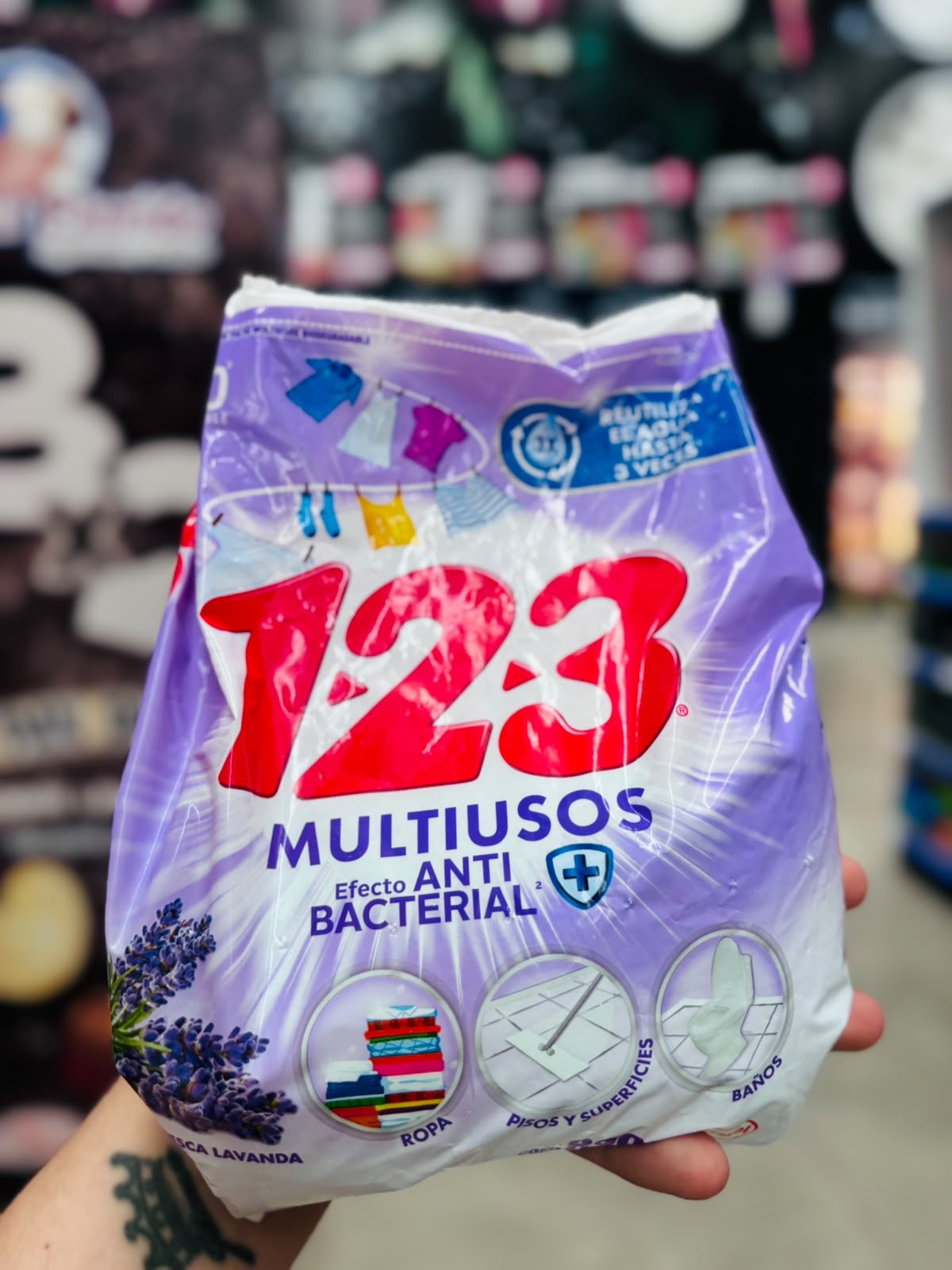 1 2 3 Detergente Polvo