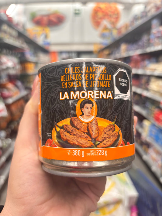 Chiles jalapeños Rellenos de picadillo en salsa de Jitomate “La morena”