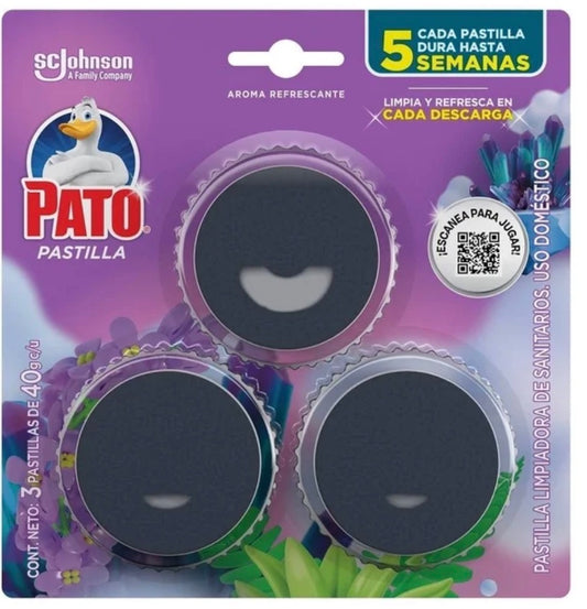Pastillas Pato Limpiador de Sanitarios 3 piezas de 40 g c/u