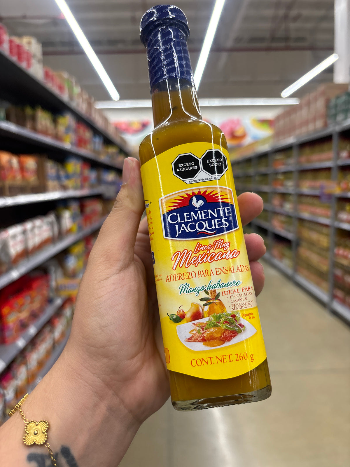Aderezo para ensaladas Clemente Jacques mango habanero línea muy mexicana