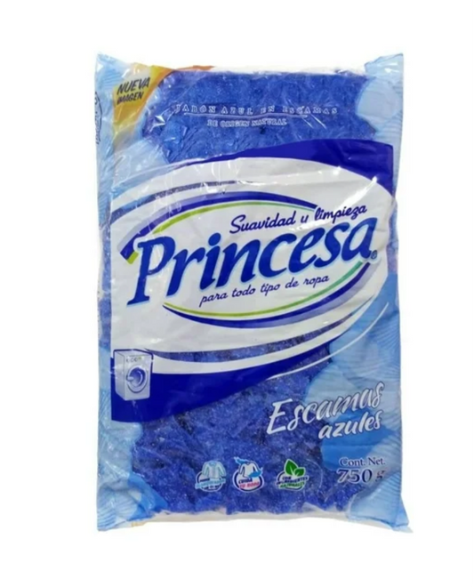 Escamas de Jabón azul lavandería marca  Princesa
