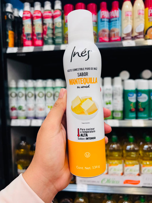Inés Aceite de Maíz Sabor Mantequilla en Aerosol