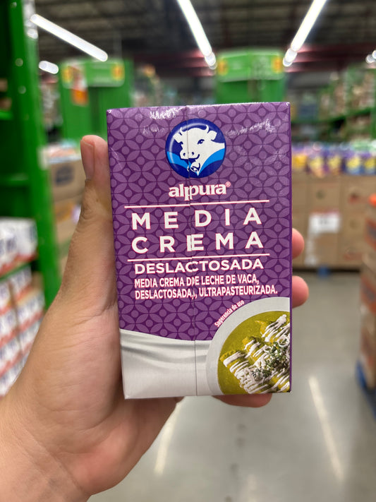 Media crema Alpura deslactosada 250 g