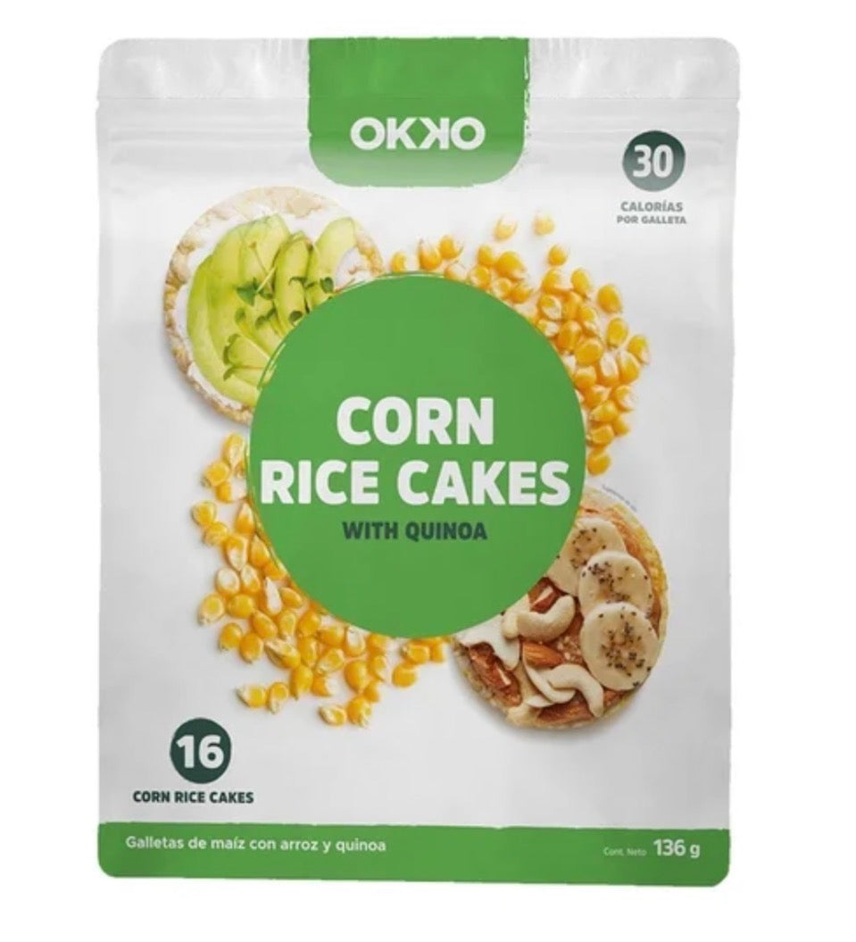 Galleta de maíz con arroz quinoa