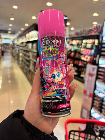 Color hair spray /tinte temporal para el cabello con glitter ✨ 💕