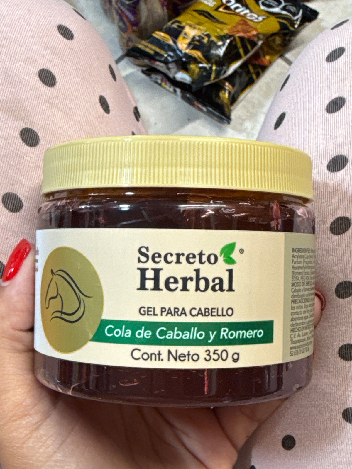 Secreto Herbal Gel Cola de cáballo y Romero