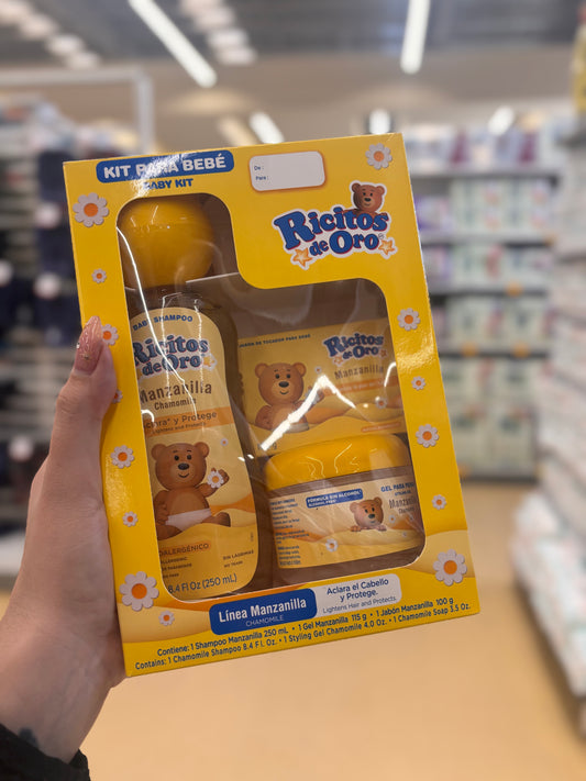 Kit para bebé 👶🏻 Ricitos de Oro ✨ manzanilla