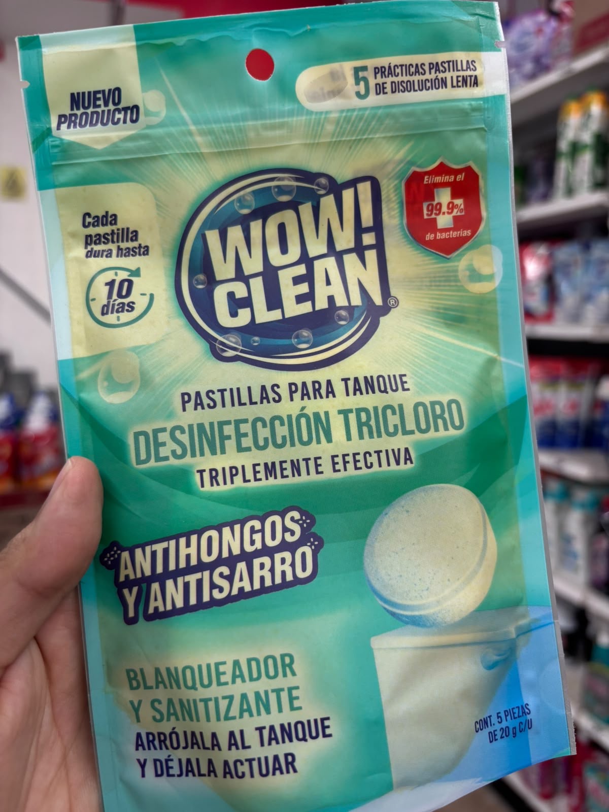 Pastillas efervescentes de limpieza  Wow clean !