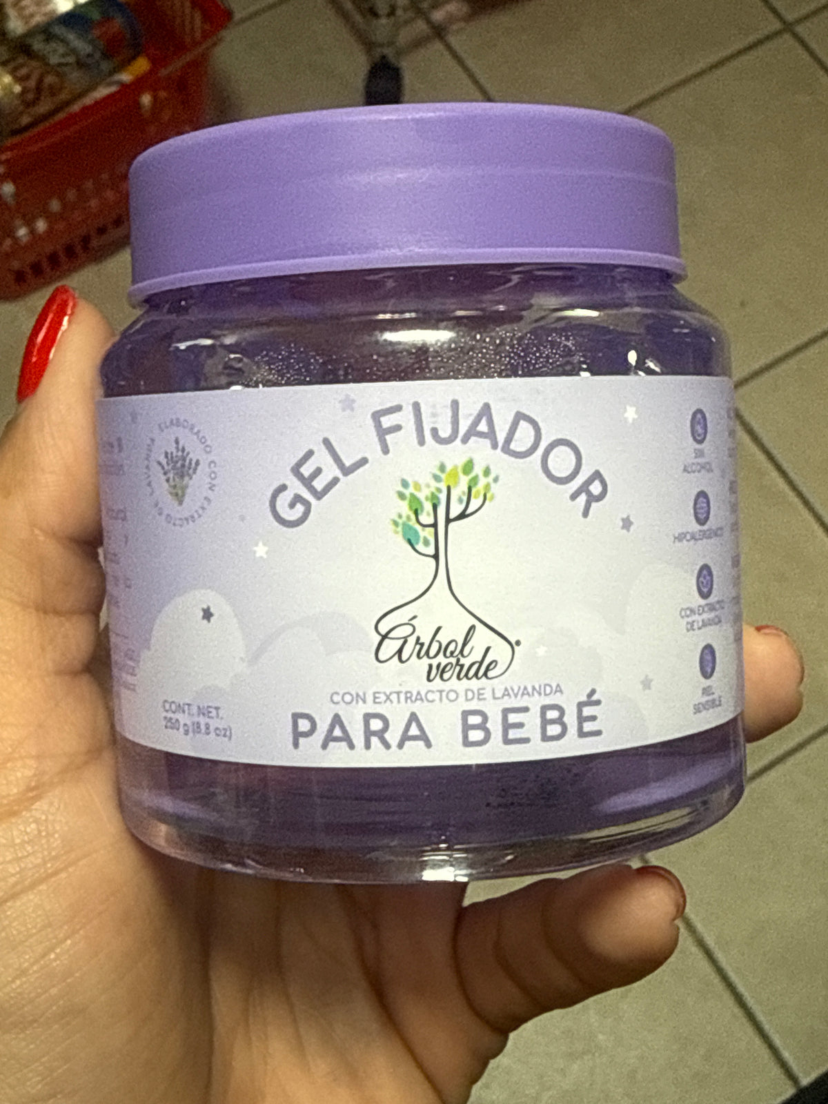 Árbol verde Gel Para Bebé Lavanda