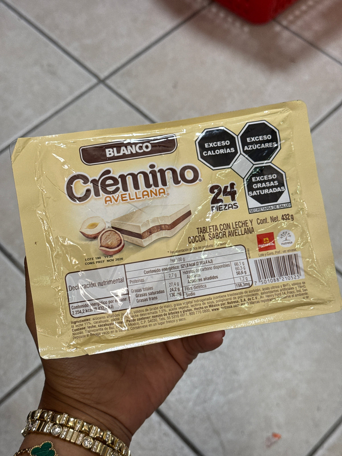 Cremino Chocolate de Avellana