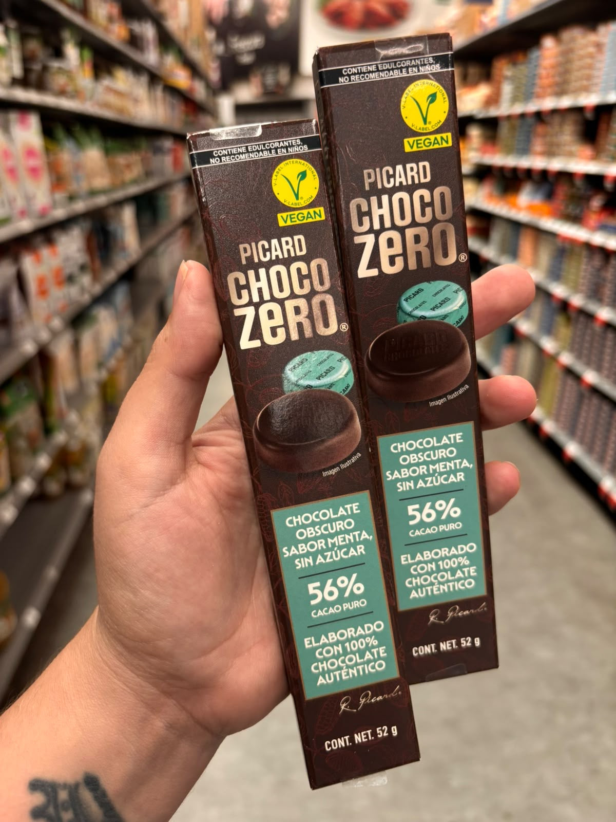 Chocolate sabor menta sin azúcar Picard