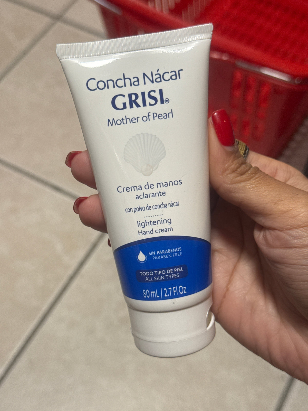 Grisi Concha Nácar Crema para manos Aclarante