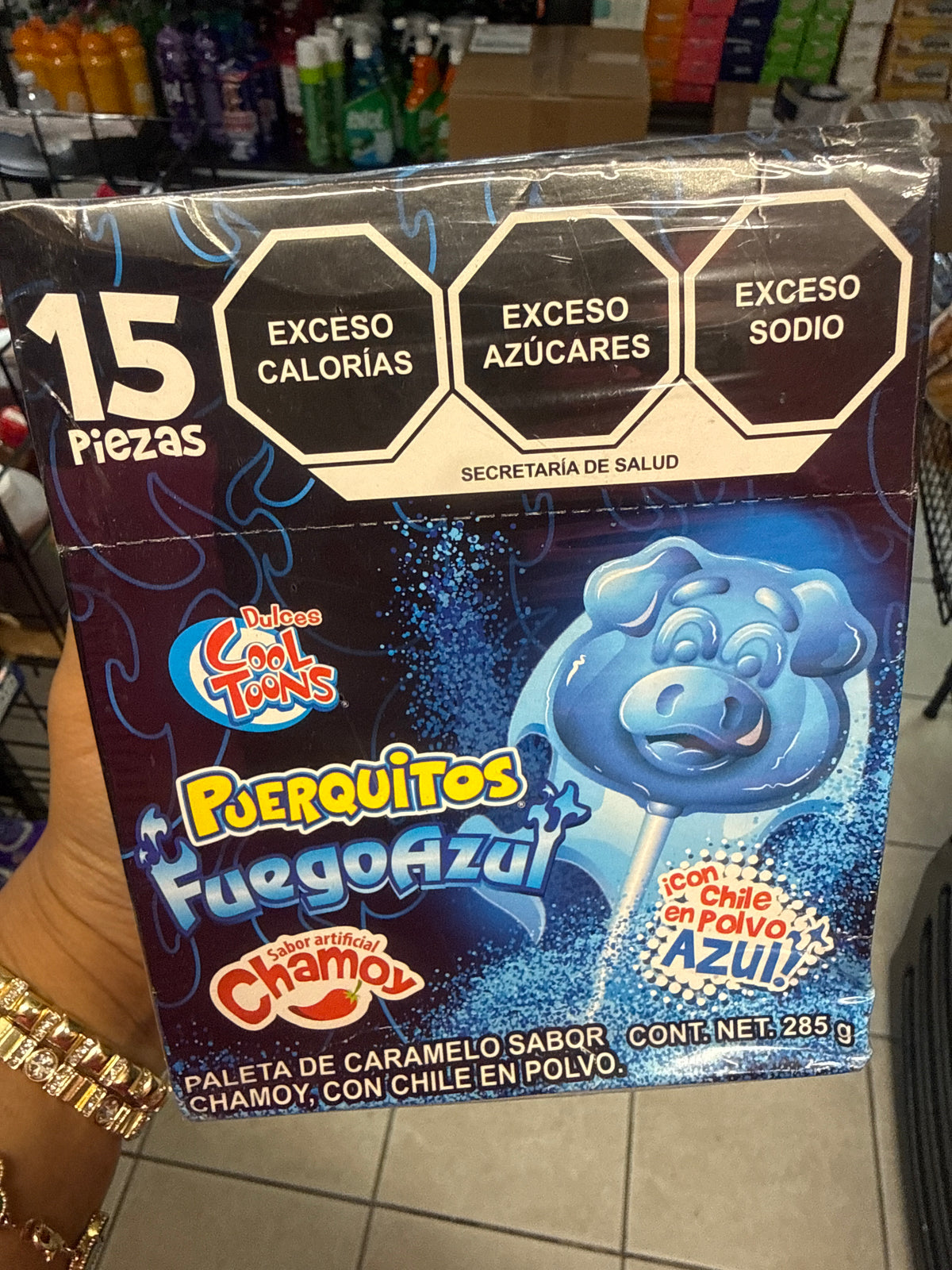 Puerquitos Fuego Azul  sabor Chamoy