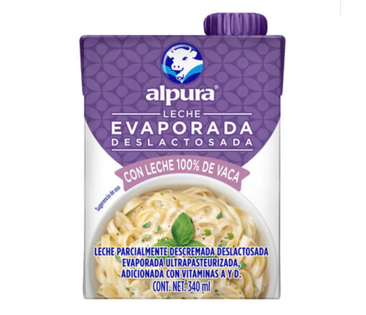 Leche Evaporada Alpura deslactosada 340g