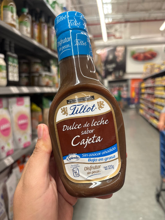 Dulce de leche sabor cajeta “Sin Azúcar” bajo en grasa tillot