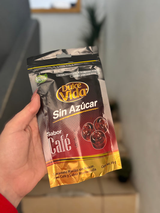 Sin Azúcar Caramelo macizo sabor café & Mantequilla