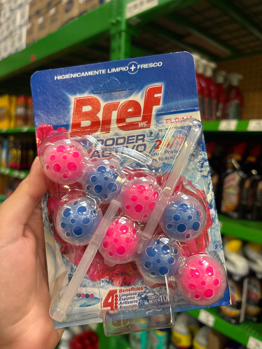 Canastilla limpiadora Bref WC Poder Activo Floral 100gr
