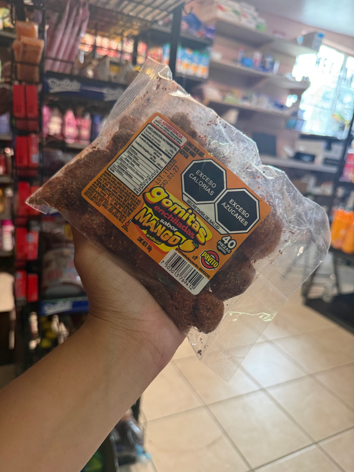 Gomitas enchiladas sabor a mango