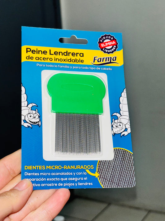 Peine Lendrera de acero inoxidable