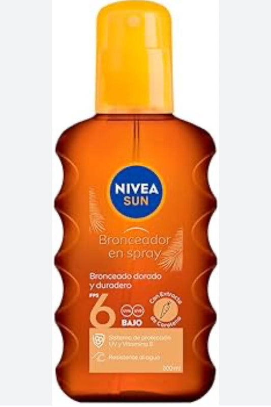 Protector Solar NIVEA SUN Protect & Bronze FPS 50 200Ml, Bronceado Natural Spray