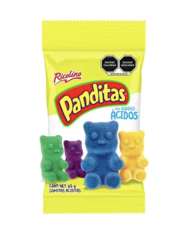 Gomitas Ricolino Panditas ácidos 65 g