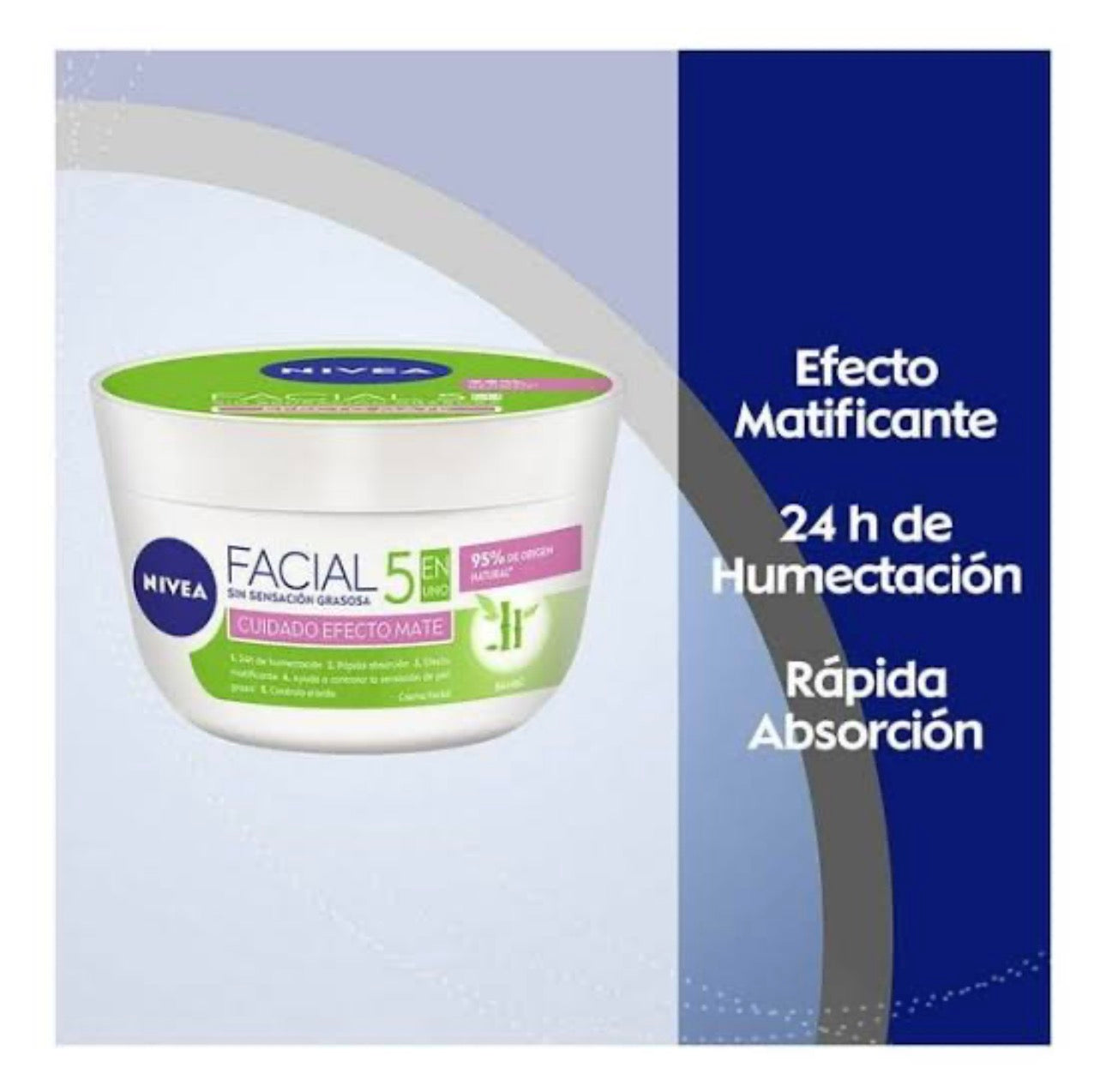 Crema facial Nivea 5 en 1 matificante